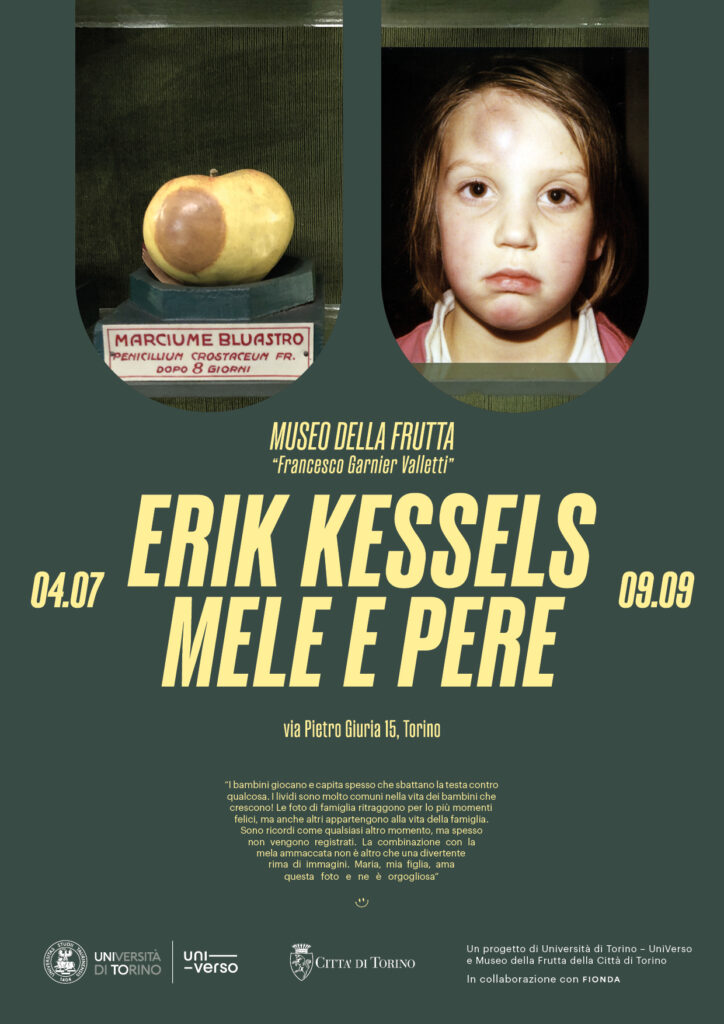 Erik Kessels fa dialogare con Mele e Pere, progetto site specific, alcune immagini della sua collezione con le opere del Museo della Frutta. 